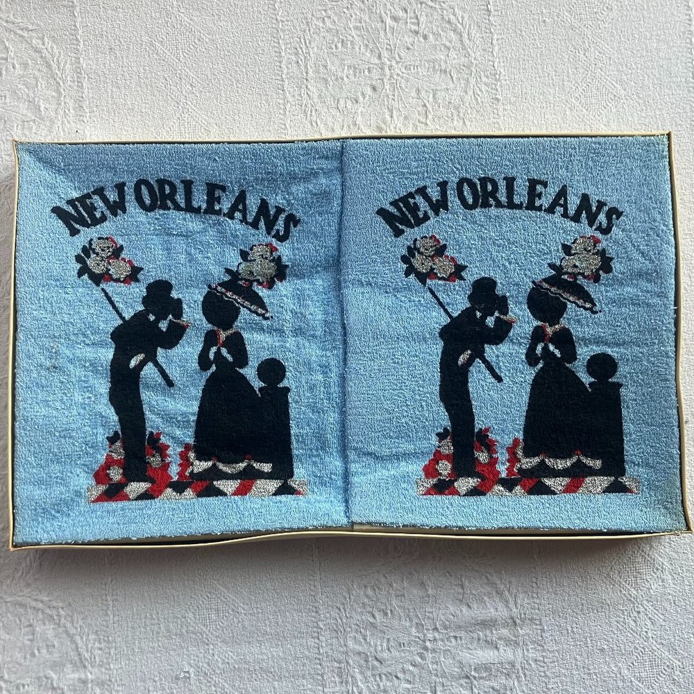 Vintage New Orleans Souvenir Hand Towel Set